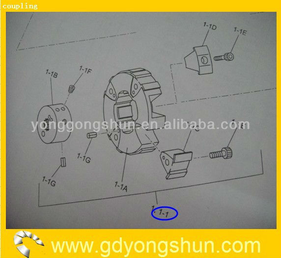 Excavator Coupling LS30P01063F1 for SK460-8/SK480LC-8 hydraulic pump